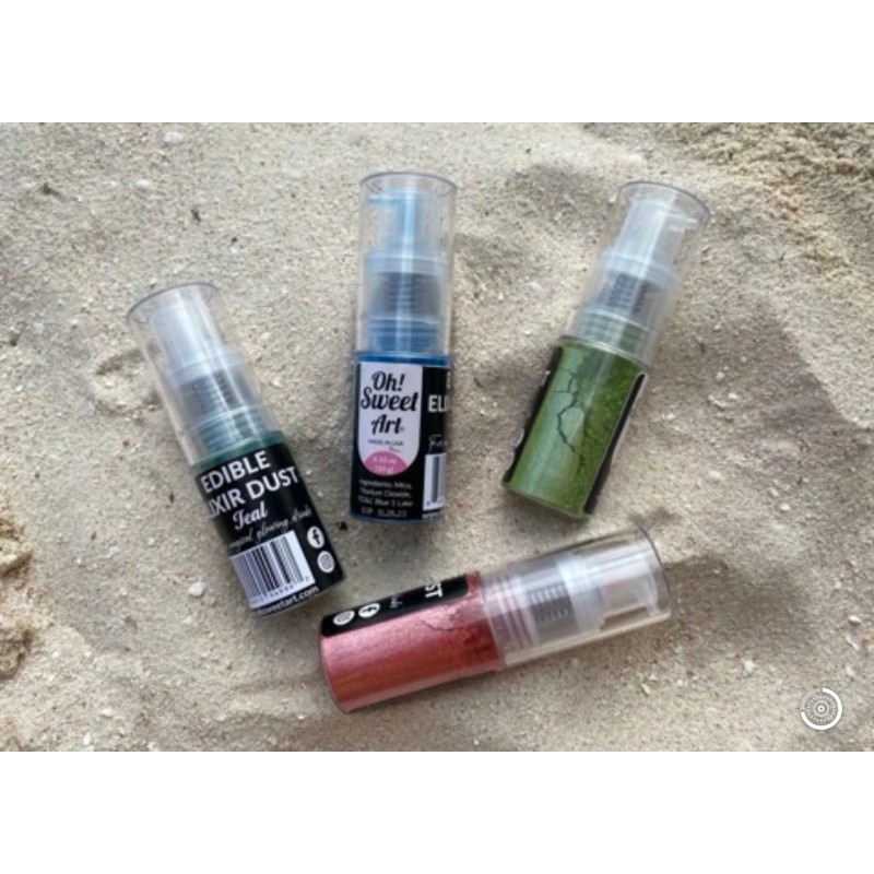 Oh Sweet Art TEAL Elixir dust | Edible drink dust,