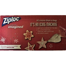 Ziploc Quart Food Storage Bags, Grip 'n Seal Technology for Easier Grip, Open, and Close, 48 Count, Holiday Designs