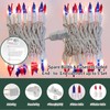 LAMPHOME Patriotic String Lights - Red White Blue Mini Lights