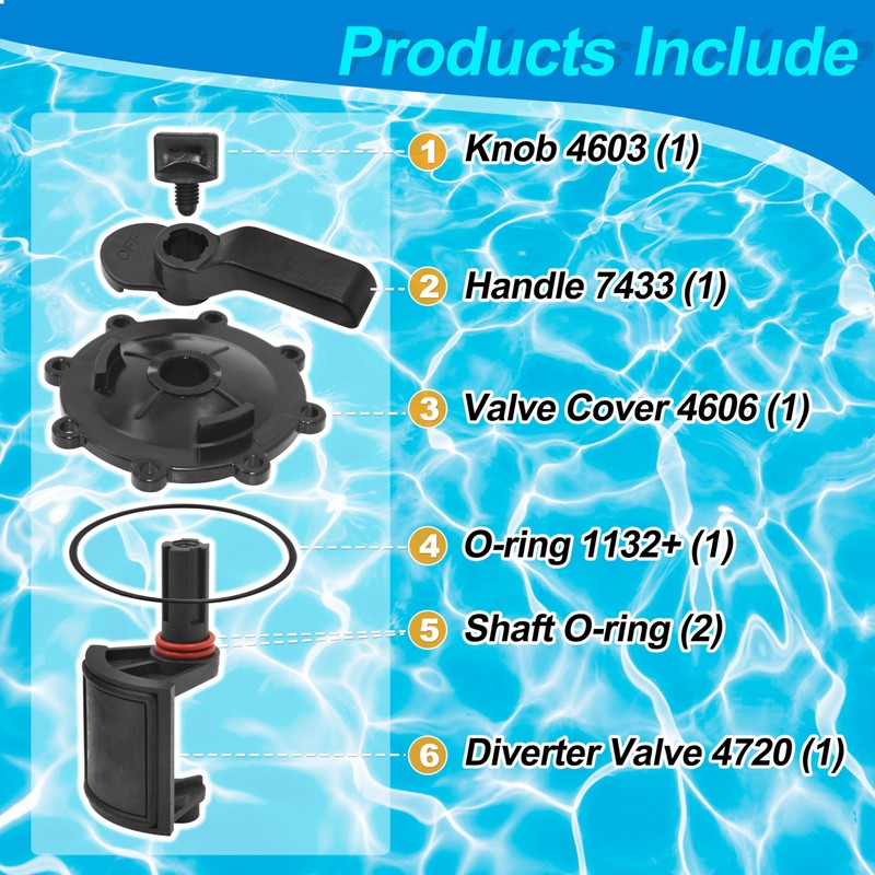 2-Port/3-Port Pool Valve Rebuild Kit Compatible with Jandy Neverlube 2-way/3-way