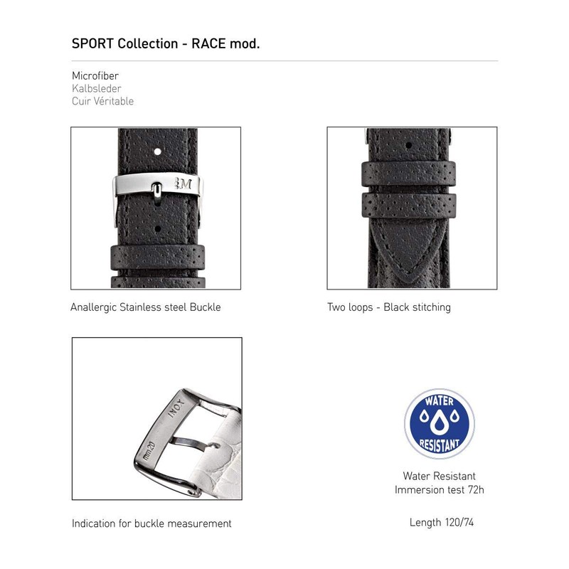 MORELLATO Synthetic Leather Watch Strap, Waterproof for Daily Use, Lace,