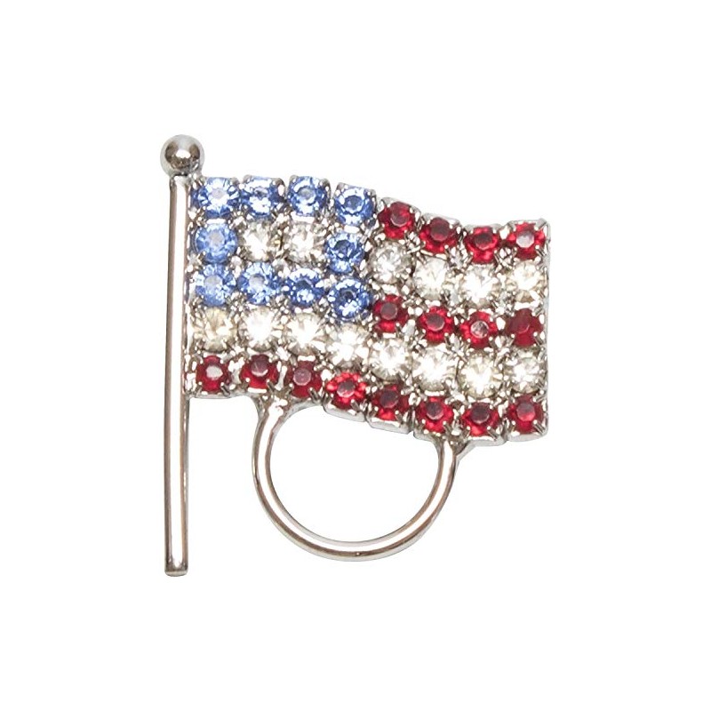 Calabria United States of America USA Crystal Flag Pin Eyeglass/Sunglass