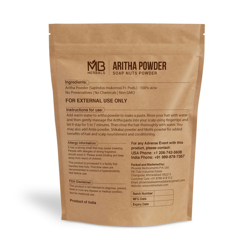MB Herbals Aritha Powder 16 oz | 1 LB |