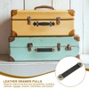 PATIKIL 4.4" Leather Drawer Pulls with Iron Sheet, 6 Pcs