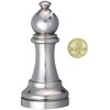 EUREKA 473684 Bishop Cast Chess Game, Silver