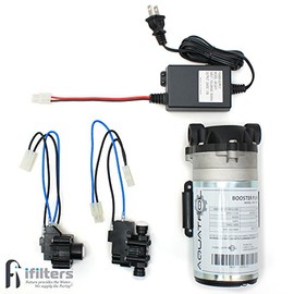 Booster Pump Kit for Reverse Osmosis RO DI Systems Up To 100 GPD, Complete Kit W/All Components & Hoses, 1/4" QC Ports