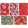 Jukway 5Pcs 71x50 cm Large Cotton Fabric Fat Quarters, Oriental