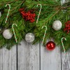 Red, Green and White Candy Cane Ornaments – 6 PCS