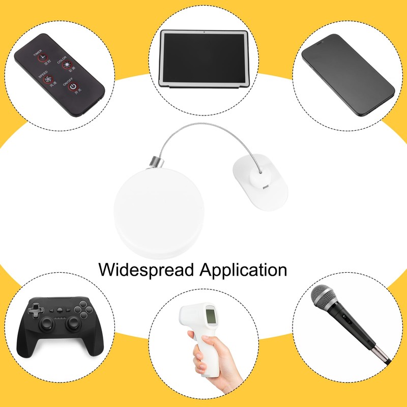 MECCANIXITY 3.3ft Retractable Cable Lock with Arc Patch Remote Control