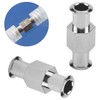 10Pcs Coupler Luer Syringe Connector Metal Double Joints Luer Lock