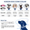 KOESON Dog Cone Collar with Adjustable Drawstring, Reflective & Soft