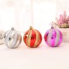 LEDMOMO Christmas Ornament, Ball, Spiral, Luxurious Decoration, Silver, 12 pcs,