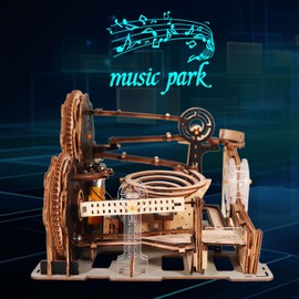 3D Wooden Puzzle Adult Marble Run Construction Kit Motorised Elevator Gravity Double Track Hand Assembly Thinking Game Birthday