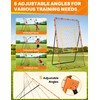 Volleyball Rebounder Net 7x4 ft, Training Equipment with Angle Customization