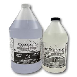 Casting Resin 1.5 Gallon Epoxy Kit (Stone Coat Countertops) – DIY Epoxy Resin Kit for Woodworking, River Tables, and Filling Large Voids Up to 1 Inch Thick! Deep Pour Epoxy is Clear and Colorable!
