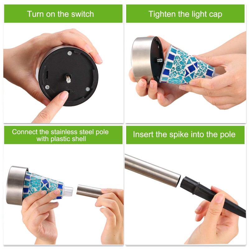 Solar Lights Outdoor Decorative, Solar Garden Lights Stakes, Flower Bed