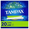 Tampax Tampons, Super Absorbency, Cardboard Applicator, Leakgaurd Skirt, Unscented, 20