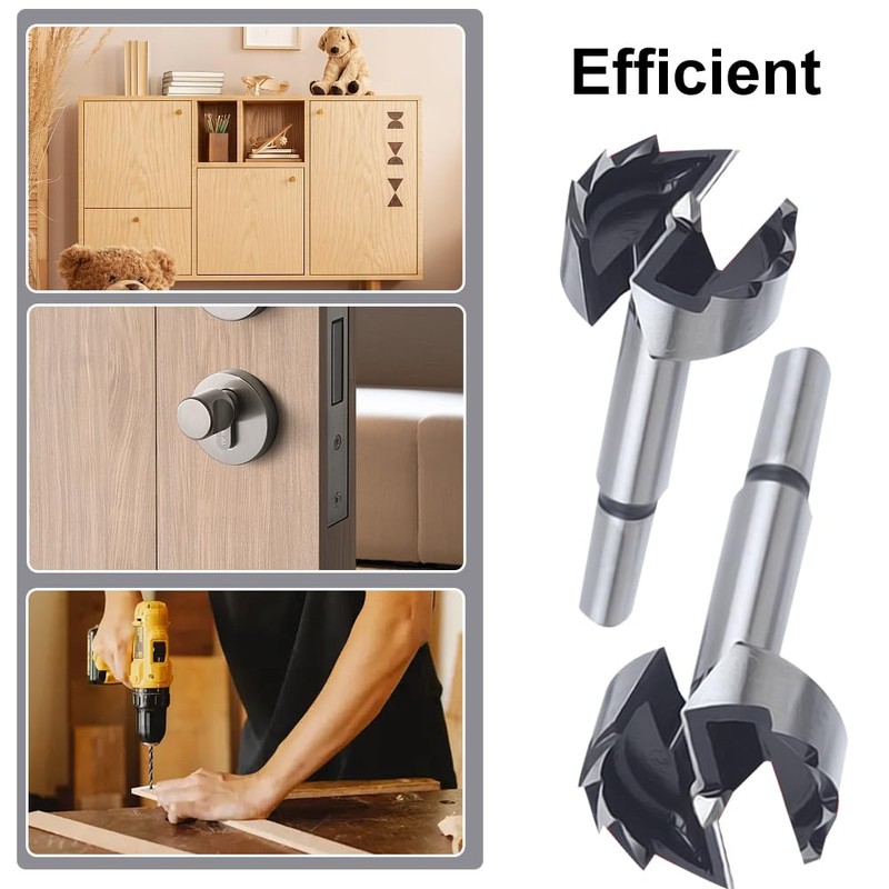 Divono 2pcs Forstners Bit,Forstners Drill Bit Set,Hinge Drill Bit,Wood Drill
