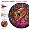 Qiuenisray Wooden Puzzles for Adults 500 Piece, Flamingo Jigsaw Puzzles,