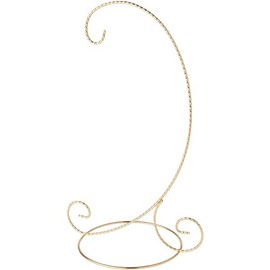 Bard's Twisted Gold-toned Ornament Stand, Large, 12.25" H x 5.5" W x 7.5" D, Pack of 6