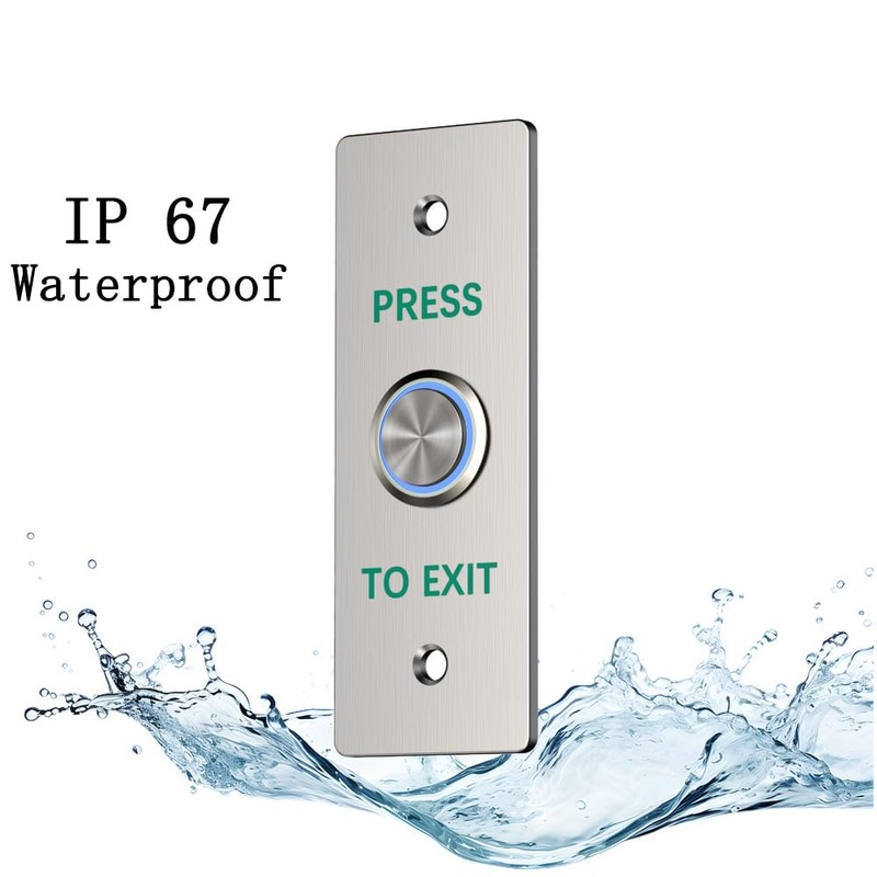 Stainless Steel Push to Exit Button - 12V DC Push