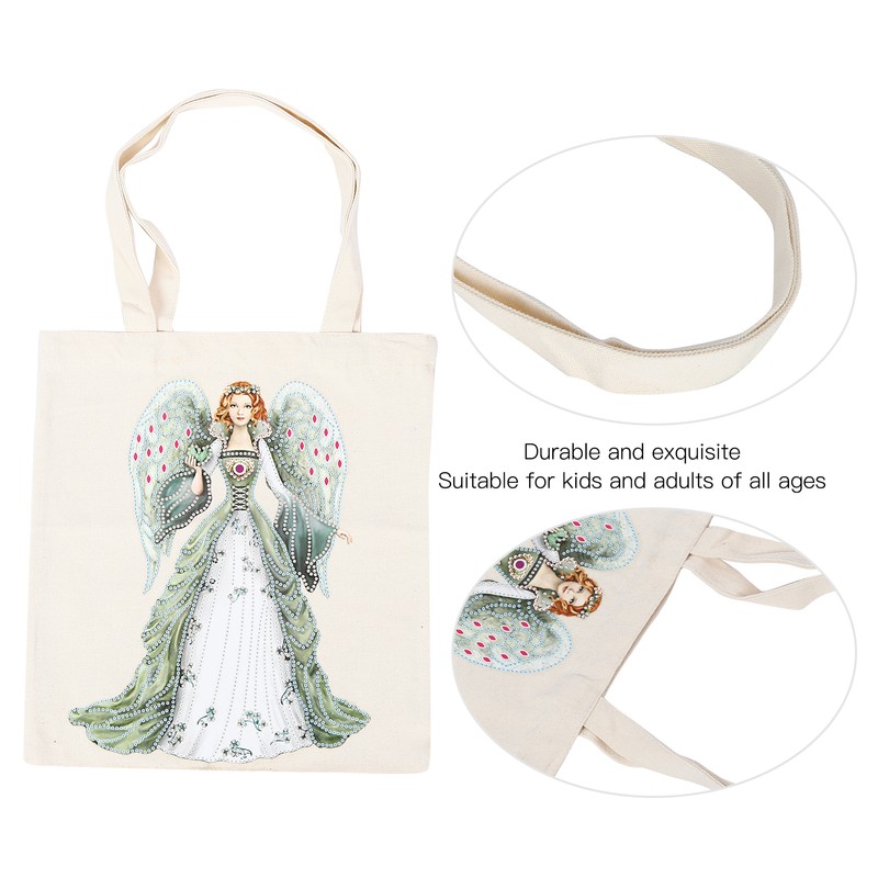 DIY Diamond Painting Shopping Bag Rhinestones Painting Tote Bag with