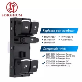Sangpumsangseuseoljeongchamjo 5번째 959857 VW Jetta Tiguan 골프 MK5 gti Passat B6 CC Seat Leon 5ND 959 857 용 파워 윈도우 마스터 Power Window Master for 5th 959857 VW Jetta Tiguan Golf MK5 GTI Passat B6 CC Seat Leon 5ND 959 857 [Car Chrome Switch]