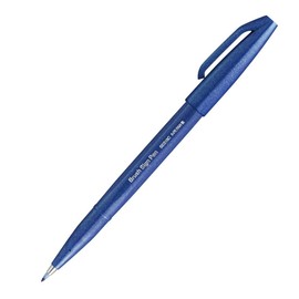 Pentel SES15C-E Felt-Tip Pen With Flexible Brush-Like Tip Blue Ink
