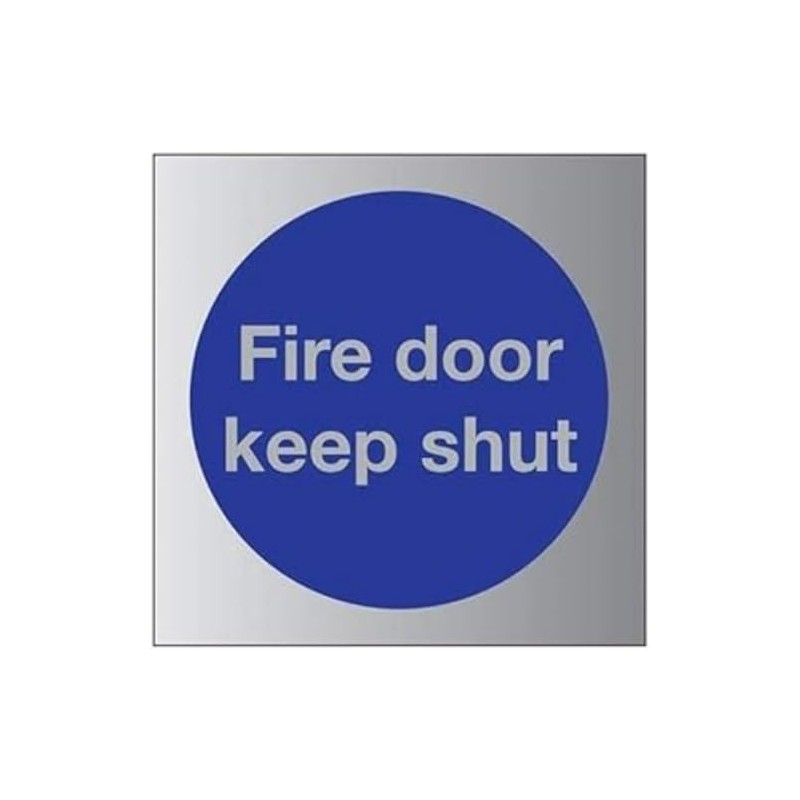 V Safety Fire Door Keep Shut Sign - 100mm x