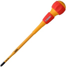 ANEX Slim Insulated Screwdriver 1000 V Compatible, Thin Shaft +2 x 150 No. 7920 [Bulk Purchase] 6 Pieces