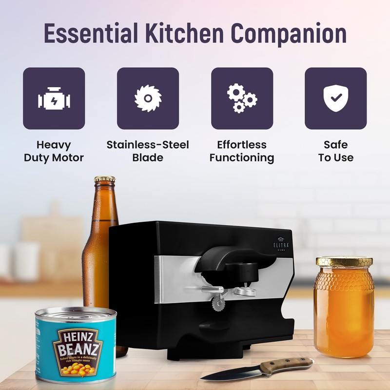 Electric Can Opener - 4 in 1 Under the Cabinet