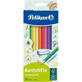 Pelikan 700115 Buntstifte, dreikant, 12 Stück, FSC
