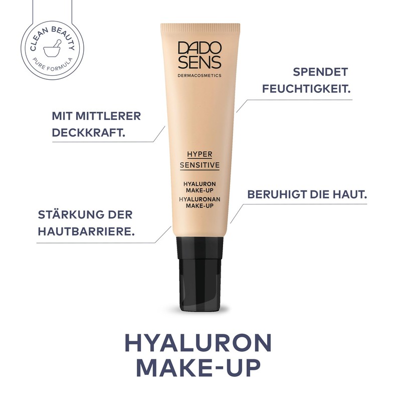 DADO SENS Hypersensitive Hyaluronic Make-Up Almond 30 ml - for