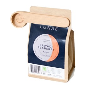 Lunae Coffee Clip Scoop, Solid Beech Wood, Bean Measuring Spoon, The 2 in 1 Gift for Coffee Lovers
