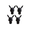 Valve Caps (4x) (Rabbit, Black)