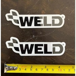 Unbranded 2 WELD WHEELS decals stickers drags racing hotrods offroad overland drift outlaw