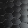 Miscasa 12-Sheet Peel and Stick Backsplash Tile, Hexagon Black Brushed