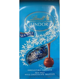 Lindt 5x NEW Lindt LINDOR SEA SALT Milk Chocolate Truffles 8.5 oz Bag - 5 PACK