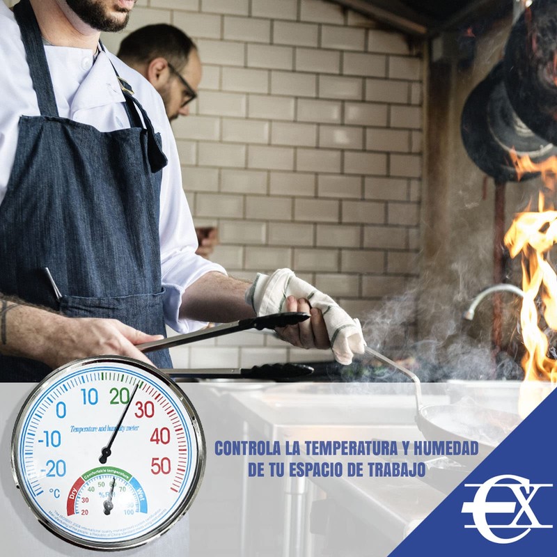 EUROXANTY Analogue Thermometer and Hygrometer Device, Humidity Meter with ABS
