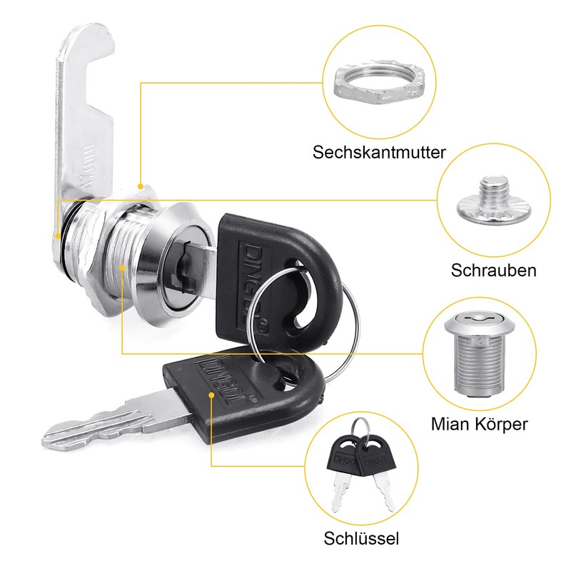 Letterbox Lock 20 mm Comes with 5 Different Lock Plates
