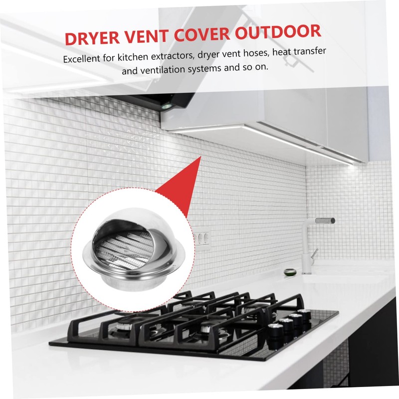 Mipcase Stainless Steel Soffit Vent Cover Rainproof Exhaust Vent for