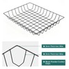 luvtree Tapered Large Wire Desk Basket (2 Pack)–Black Metal File