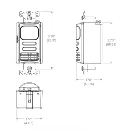 Hubbell Current LightHawk Dual Technology Wall Switch Occupancy Sensor, US/PIR,