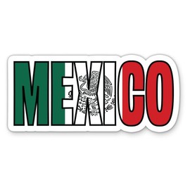 Mexico Mexican Flag Vinyl Sticker - for Water Bottle Phone Car Tumbler Laptop - Waterproof - 3"