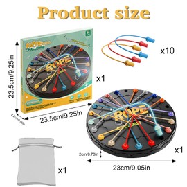 LIUYIDM Brainy Knots Game Rope Challenge Puzzle Puzzle Game with Rope Logic Strategy Game Logic Games Knot for Children from 3 Skill Game Educational Game for the Whole Family