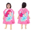 BTNEEU Bath Poncho Children's Bath Towels with Hood Mermaid Poncho