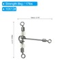 PATIKIL 3-Way Swivel 17lb 25 Pack Cross Line T-Turn Rolling