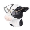 Black White Cow Head Wearing Glasses Statues Resin Stable Glasses