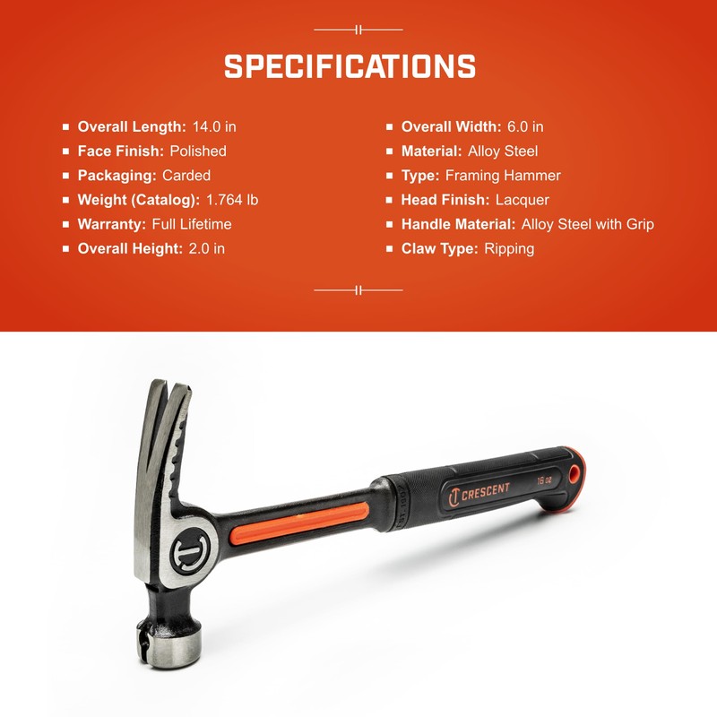 CRESCENT - Crescent Hammer Steel Gp 16 Oz Rip (CHSGP16)