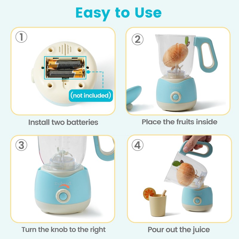 ROBUD Toy Juicer with Light and Sound - Kitchen Accessories
